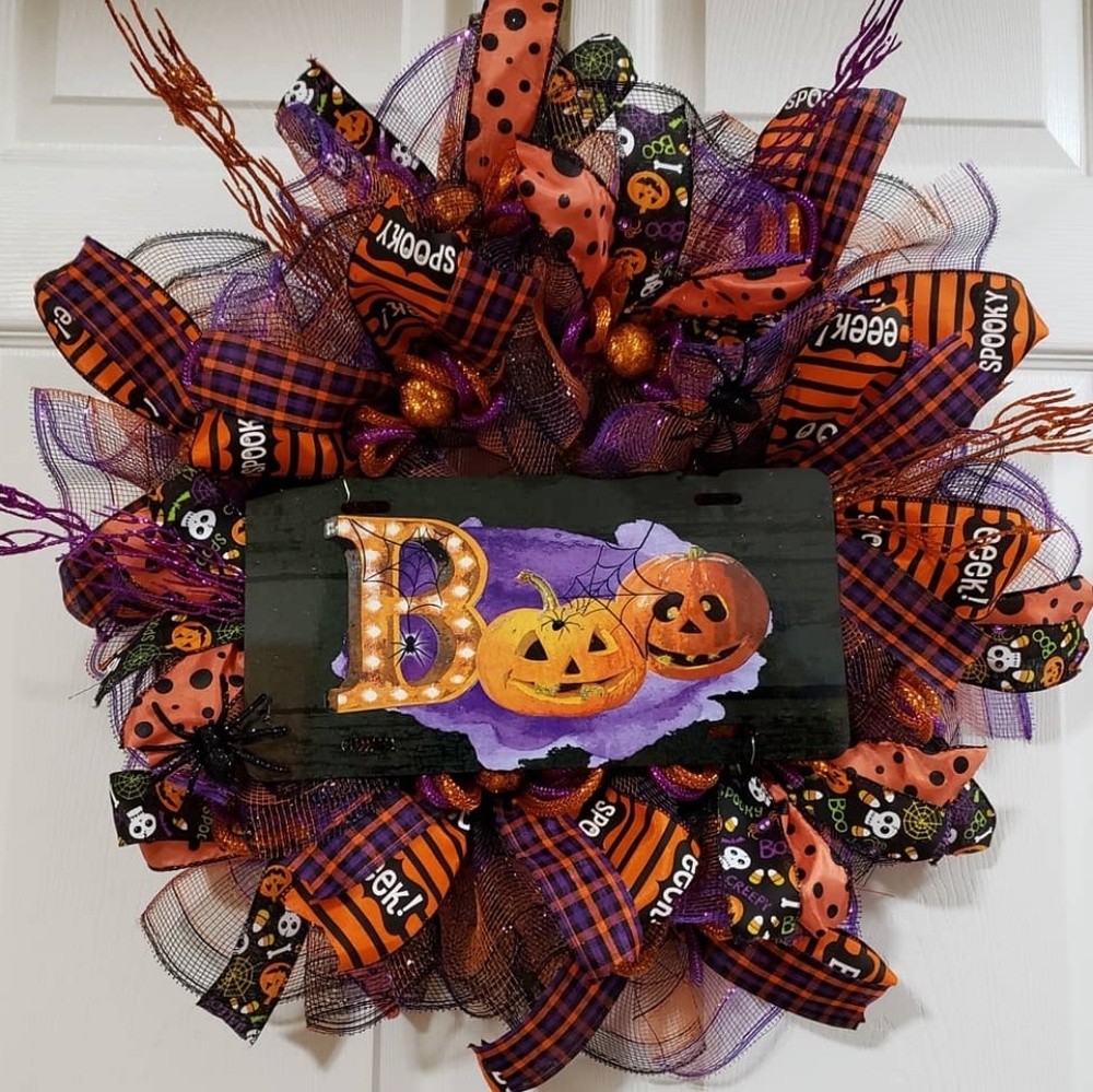 Halloween Boo Wreath